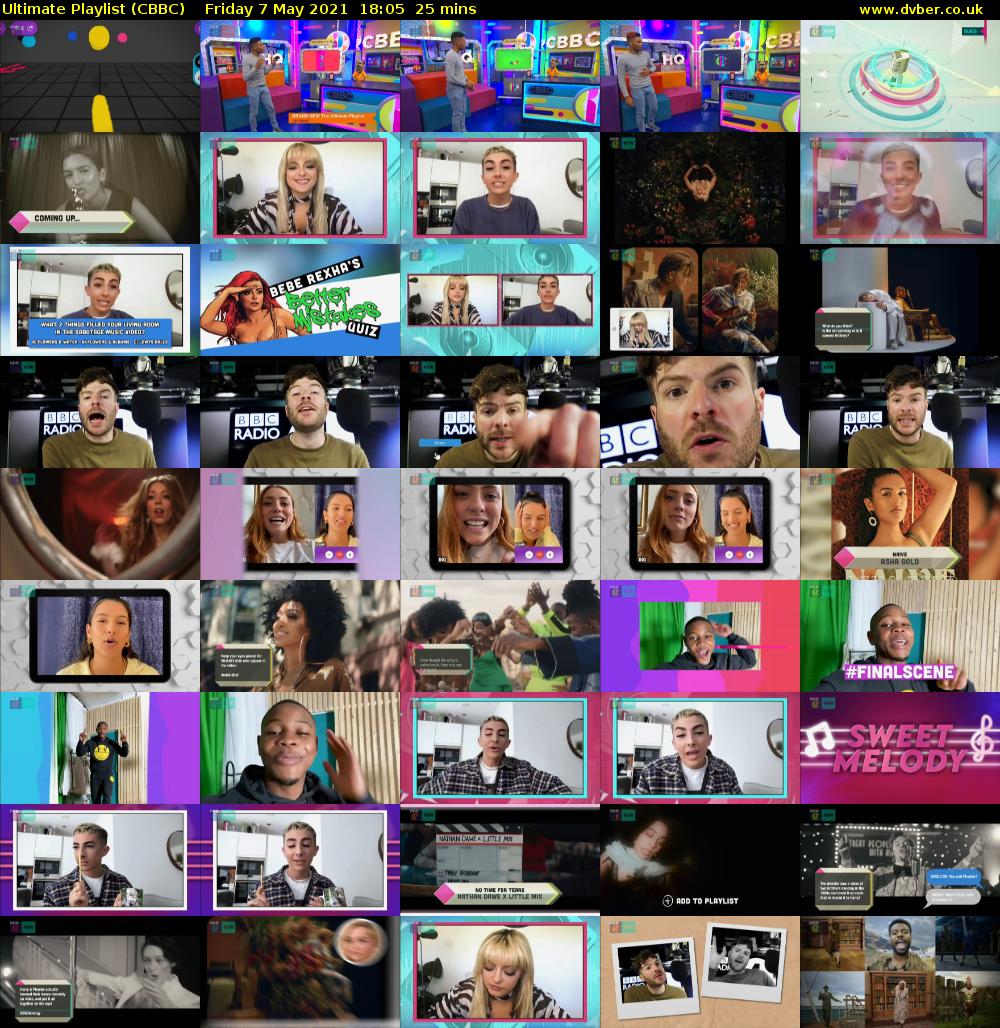 Ultimate Playlist (CBBC) Friday 7 May 2021 18:05 - 18:30