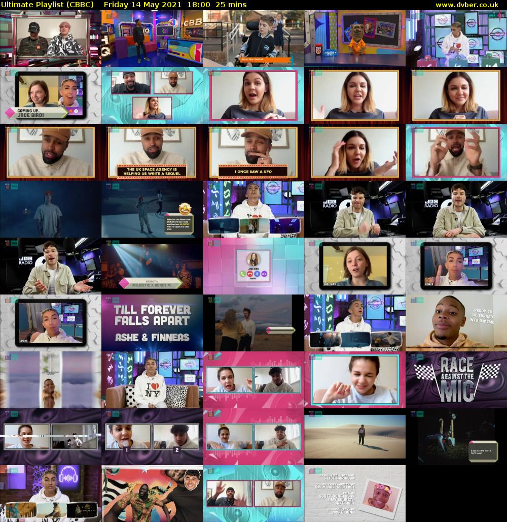 Ultimate Playlist (CBBC) Friday 14 May 2021 18:00 - 18:25