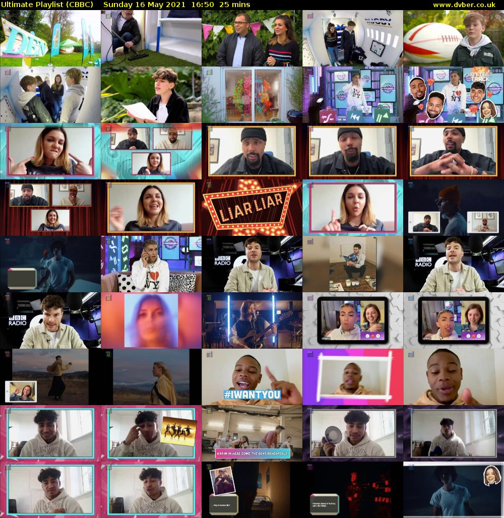 Ultimate Playlist (CBBC) Sunday 16 May 2021 16:50 - 17:15
