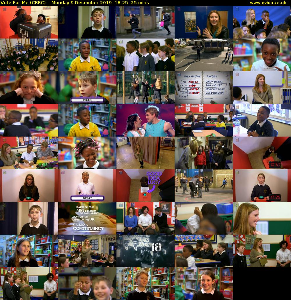 Vote For Me (CBBC) Monday 9 December 2019 18:25 - 18:50