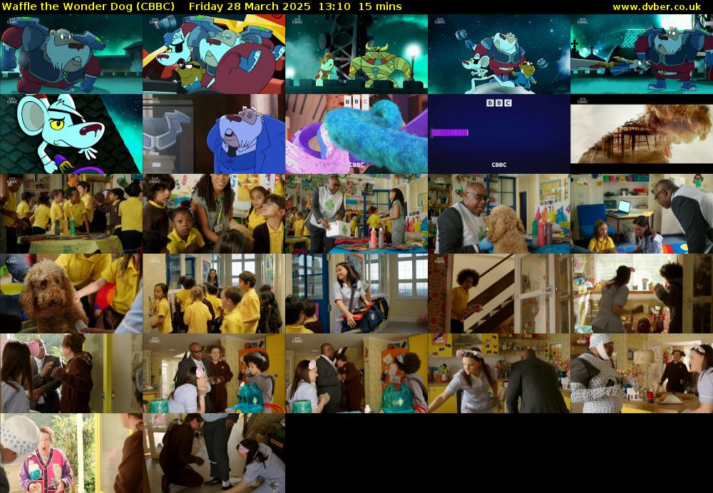 Waffle the Wonder Dog (CBBC) Friday 28 March 2025 13:10 - 13:25