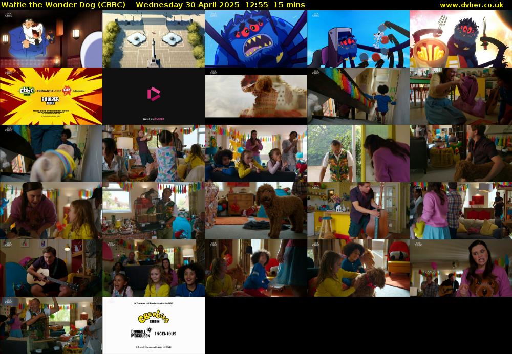 Waffle the Wonder Dog (CBBC) Wednesday 30 April 2025 12:55 - 13:10