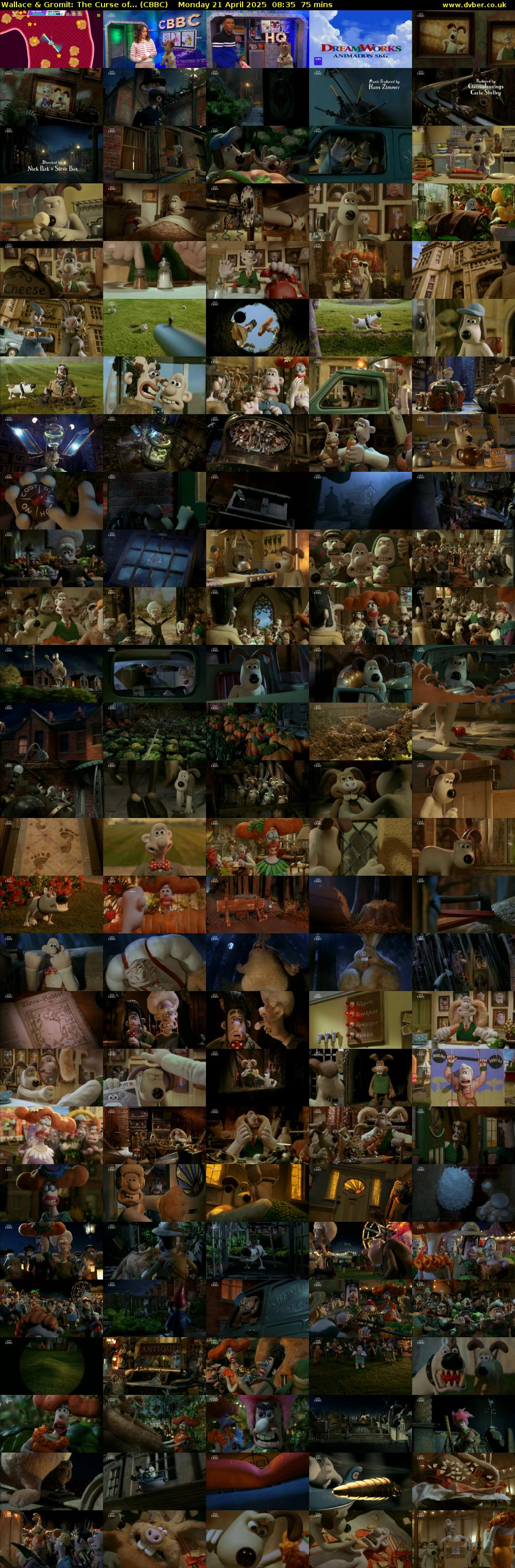 Wallace & Gromit: The Curse of... (CBBC) Monday 21 April 2025 08:35 - 09:50