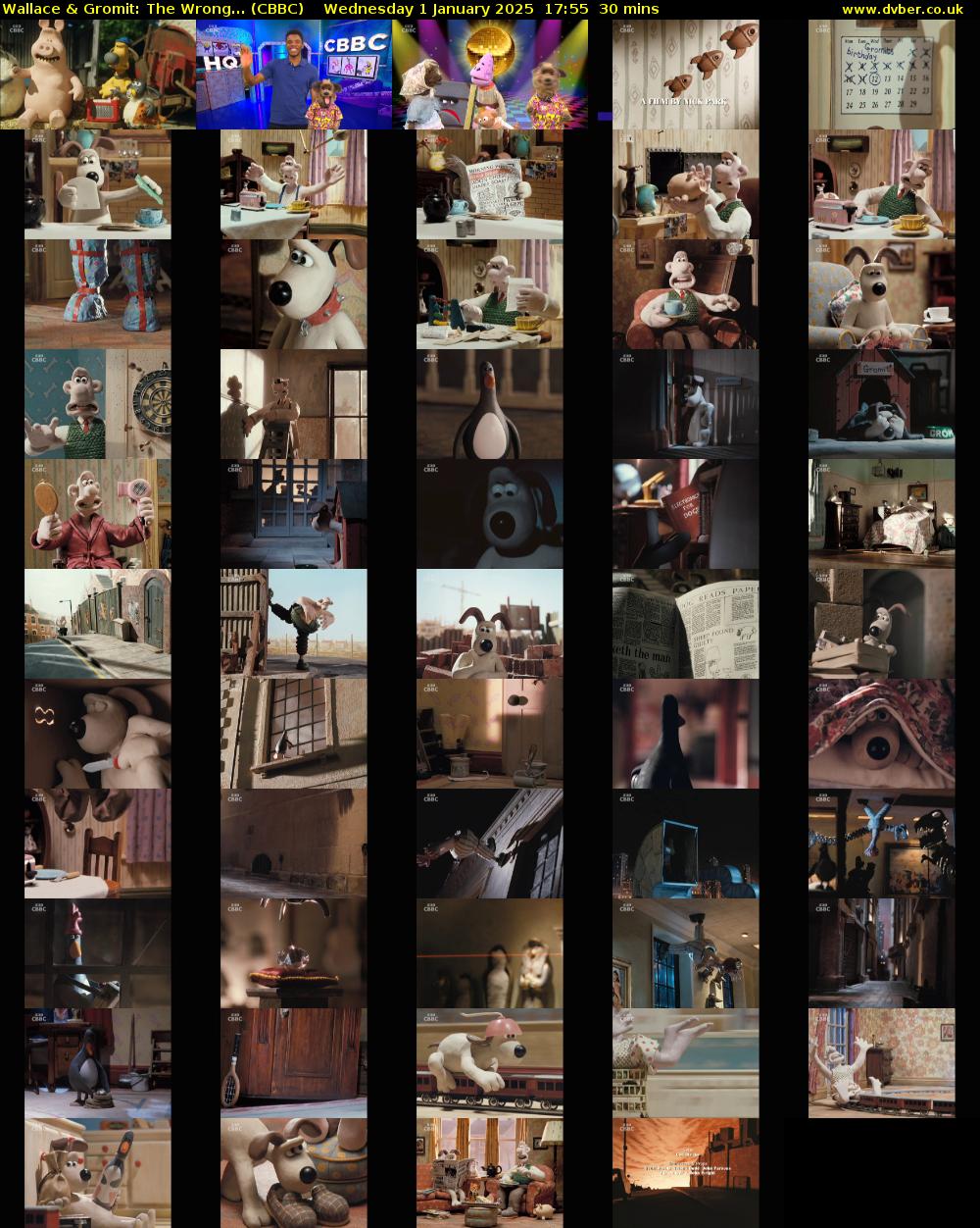 Wallace & Gromit: The Wrong... (CBBC) Wednesday 1 January 2025 17:55 - 18:25