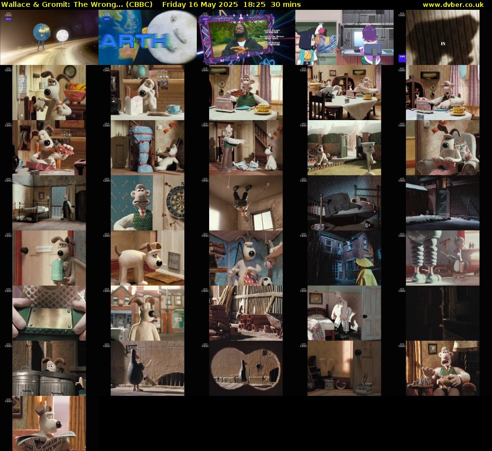 Wallace & Gromit: The Wrong... (CBBC) Friday 16 May 2025 18:25 - 18:55