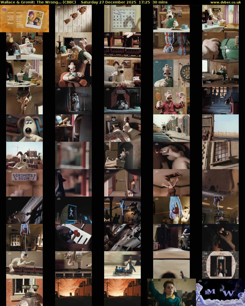 Wallace & Gromit: The Wrong... (CBBC) Saturday 27 December 2025 17:25 - 17:55