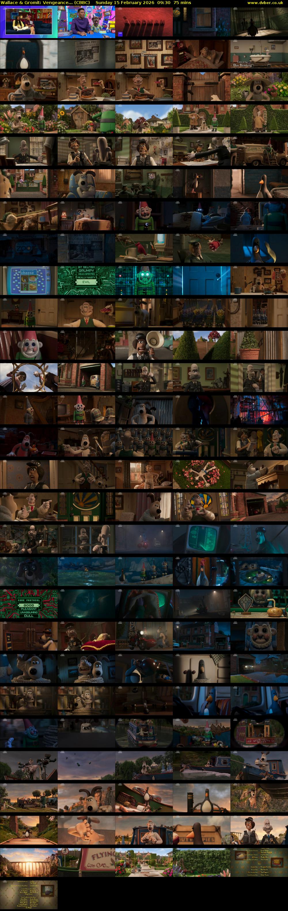 Wallace & Gromit: Vengeance... (CBBC) Sunday 15 February 2026 09:30 - 10:45
