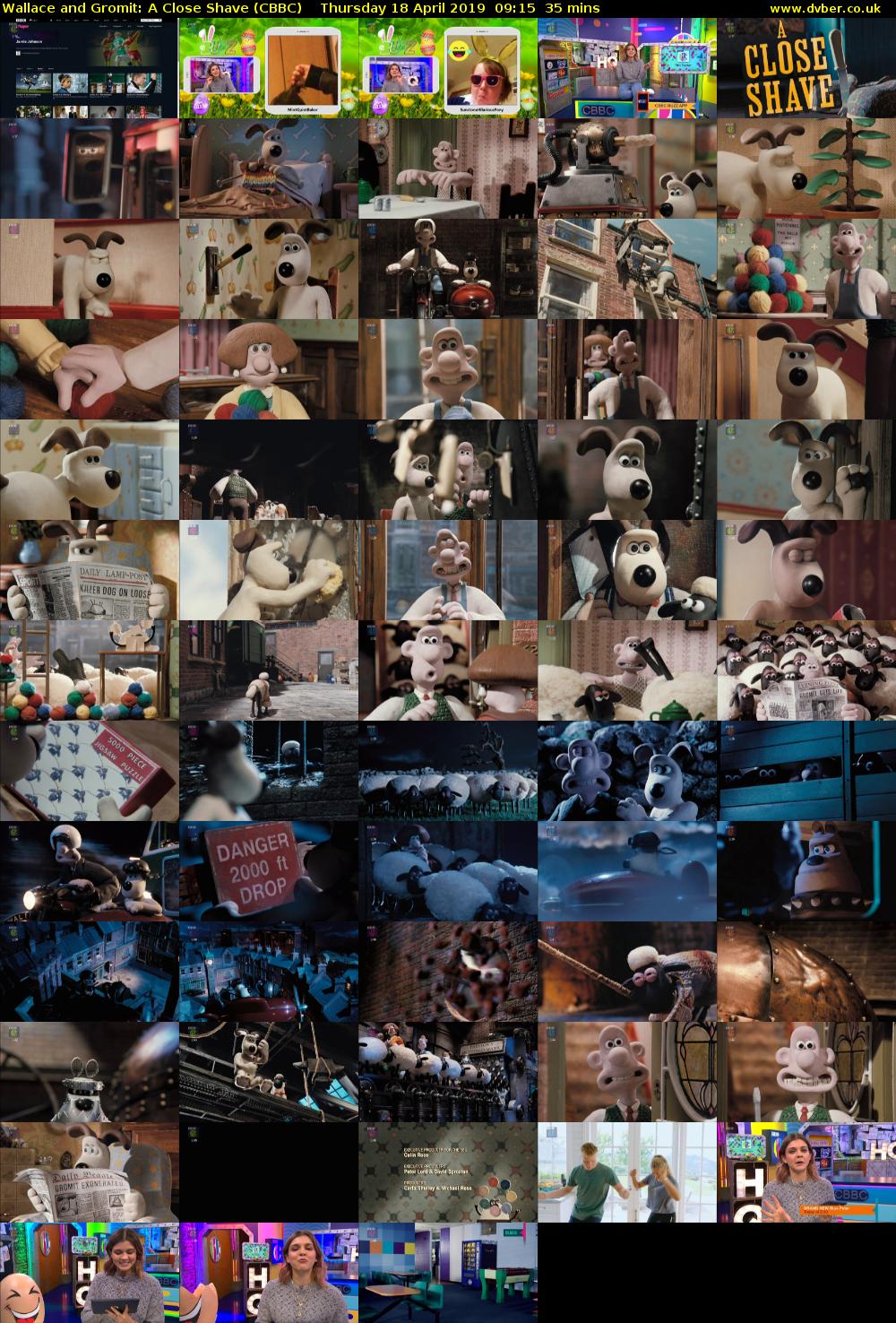 Wallace and Gromit: A Close Shave (CBBC) Thursday 18 April 2019 09:15 - 09:50