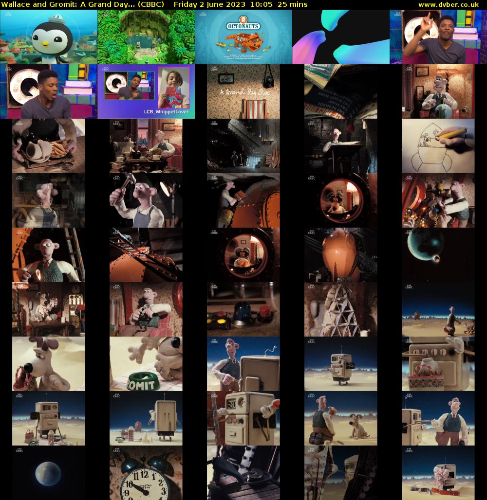 Wallace and Gromit: A Grand Day... (CBBC) Friday 2 June 2023 10:05 - 10:30