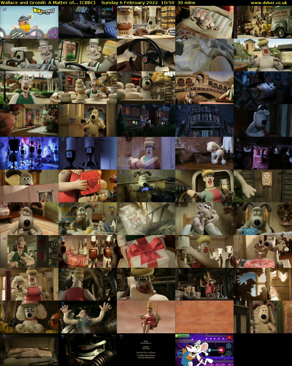 Wallace and Gromit: A Matter of... (CBBC) Sunday 6 February 2022 10:50 - 11:20