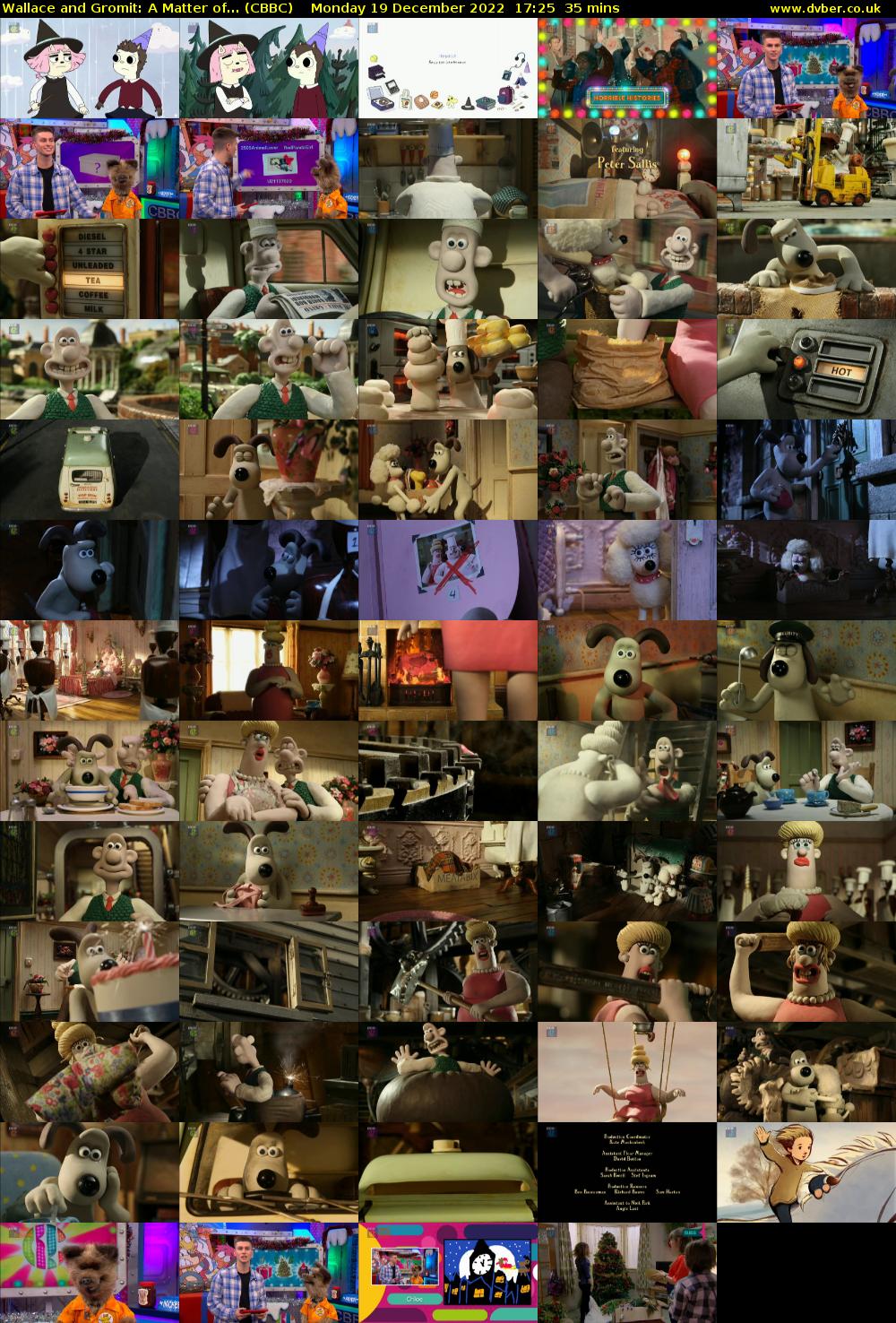 Wallace and Gromit: A Matter of... (CBBC) Monday 19 December 2022 17:25 - 18:00