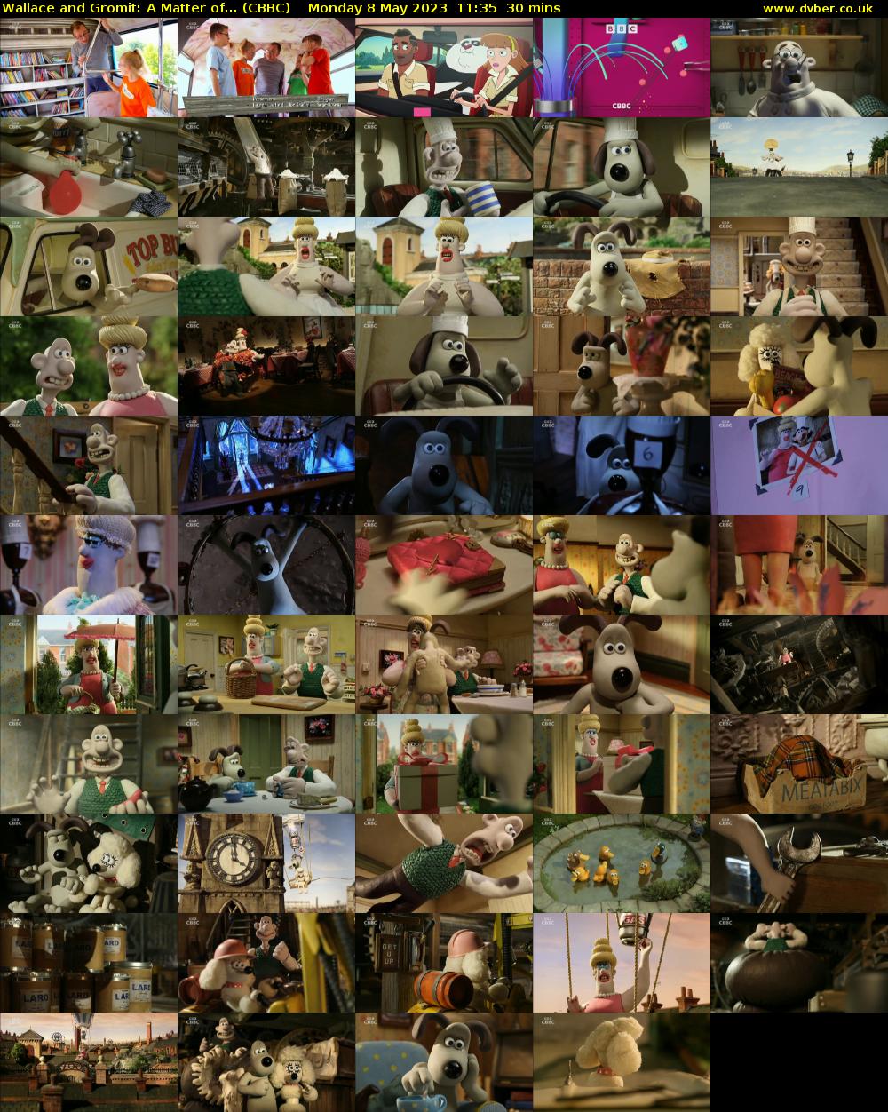 Wallace and Gromit: A Matter of... (CBBC) Monday 8 May 2023 11:35 - 12:05