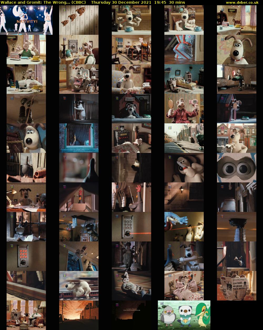 Wallace and Gromit: The Wrong... (CBBC) Thursday 30 December 2021 19:45 - 20:15