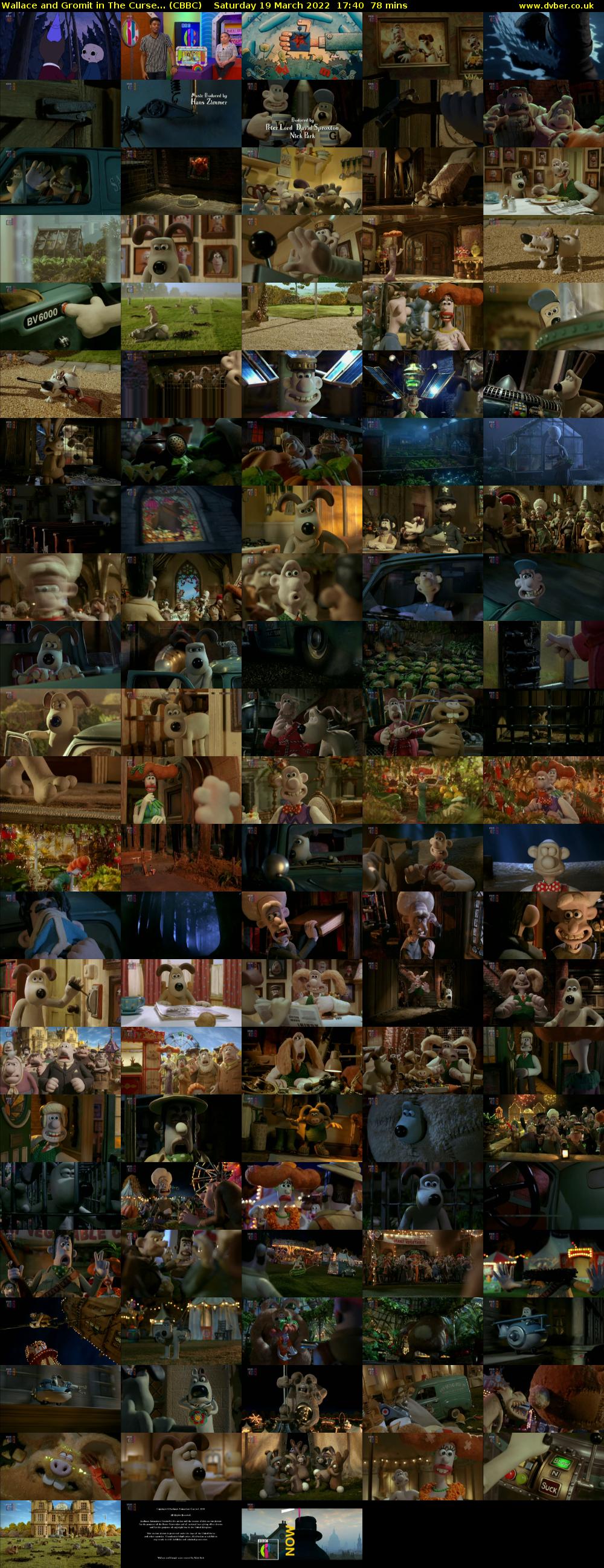 Wallace and Gromit in The Curse... (CBBC) Saturday 19 March 2022 17:40 - 18:58
