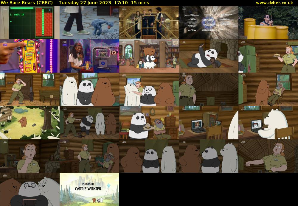 We Bare Bears (CBBC) Tuesday 27 June 2023 17:10 - 17:25