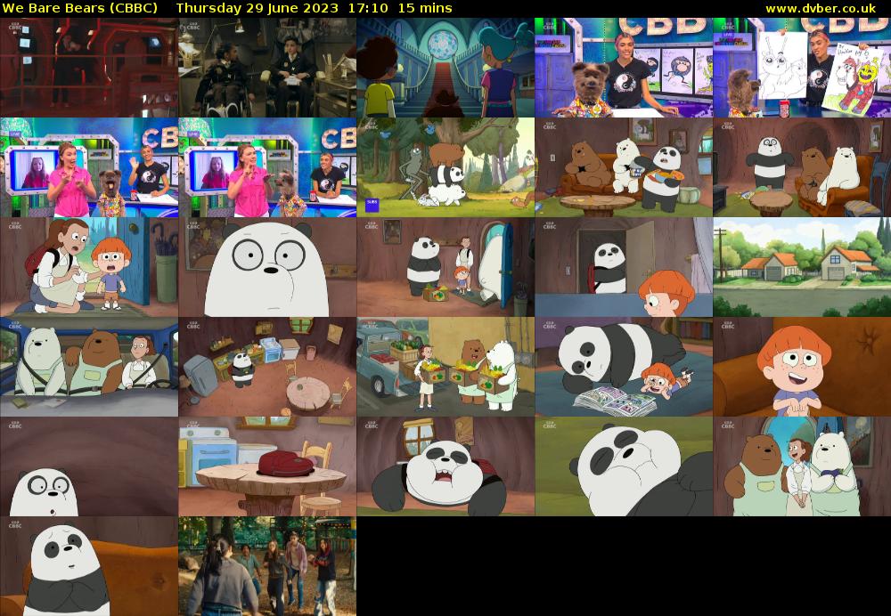 We Bare Bears (CBBC) Thursday 29 June 2023 17:10 - 17:25
