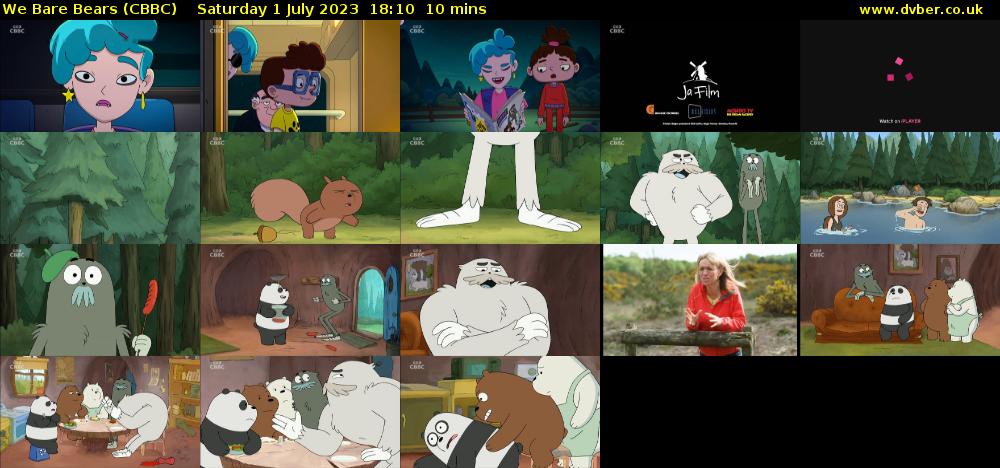 We Bare Bears (CBBC) Saturday 1 July 2023 18:10 - 18:20