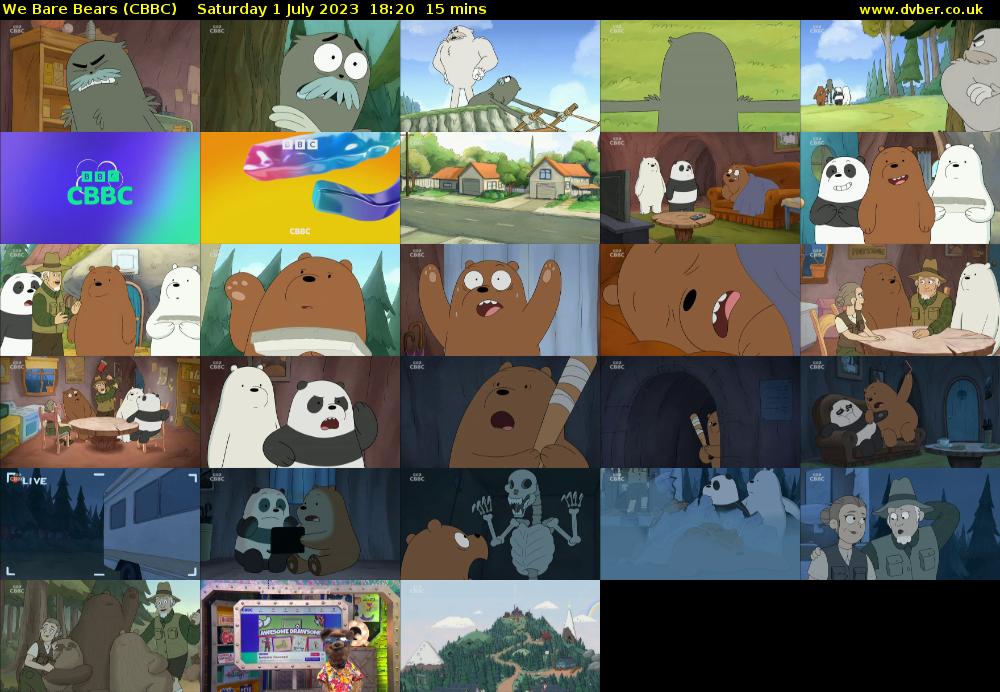We Bare Bears (CBBC) Saturday 1 July 2023 18:20 - 18:35