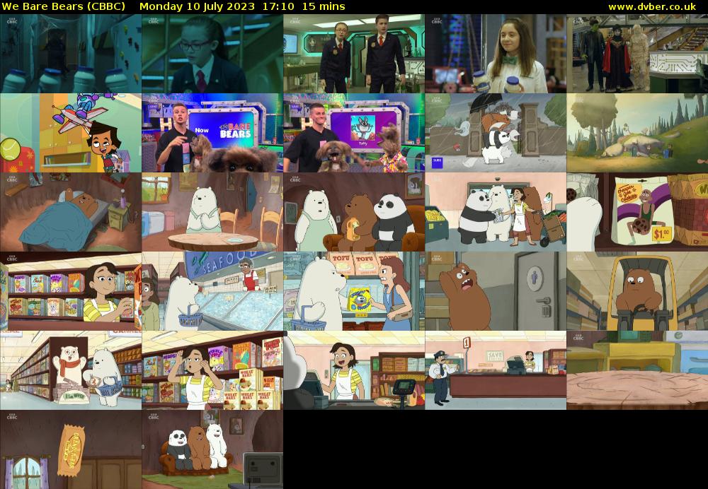 We Bare Bears (CBBC) Monday 10 July 2023 17:10 - 17:25