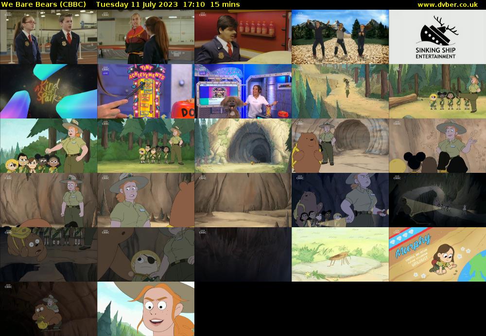 We Bare Bears (CBBC) Tuesday 11 July 2023 17:10 - 17:25