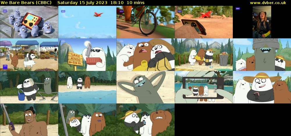We Bare Bears (CBBC) Saturday 15 July 2023 18:10 - 18:20
