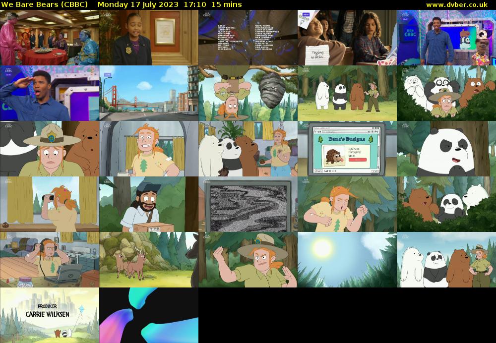We Bare Bears (CBBC) Monday 17 July 2023 17:10 - 17:25