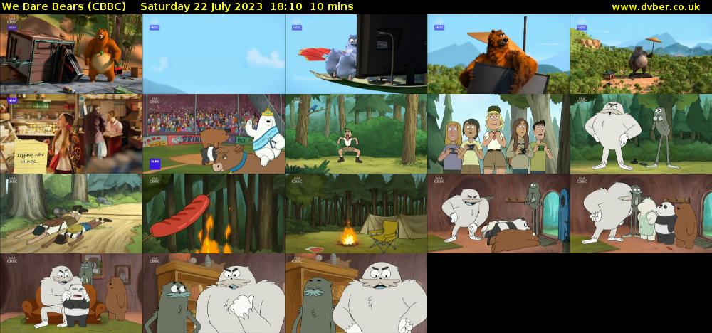 We Bare Bears (CBBC) Saturday 22 July 2023 18:10 - 18:20