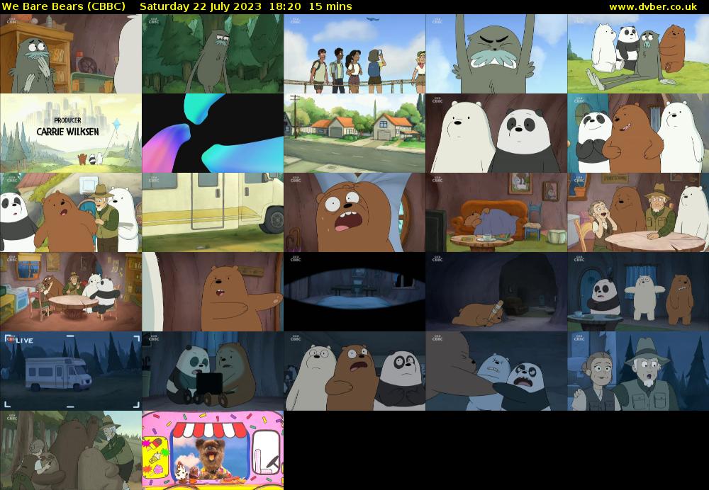 We Bare Bears (CBBC) Saturday 22 July 2023 18:20 - 18:35