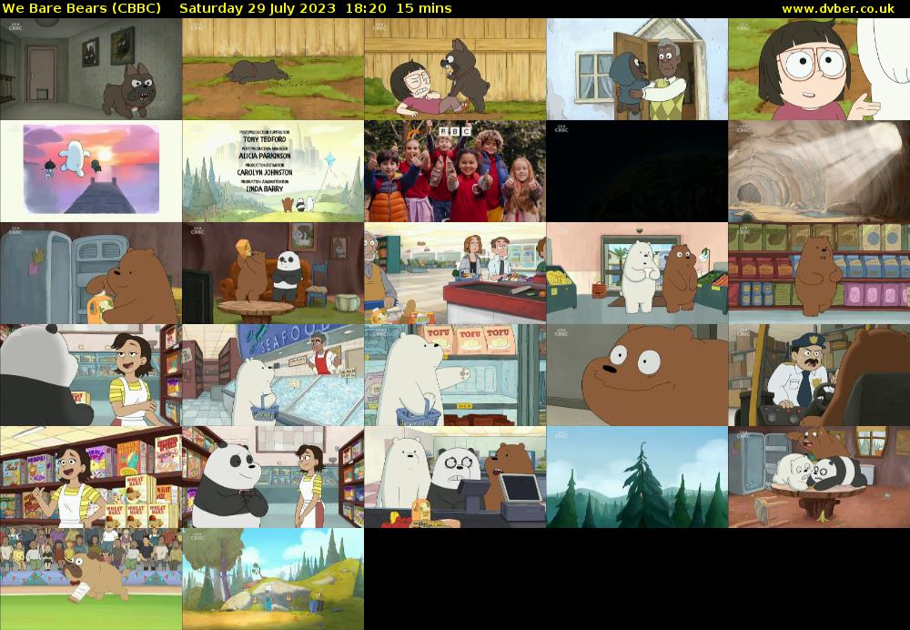 We Bare Bears (CBBC) Saturday 29 July 2023 18:20 - 18:35