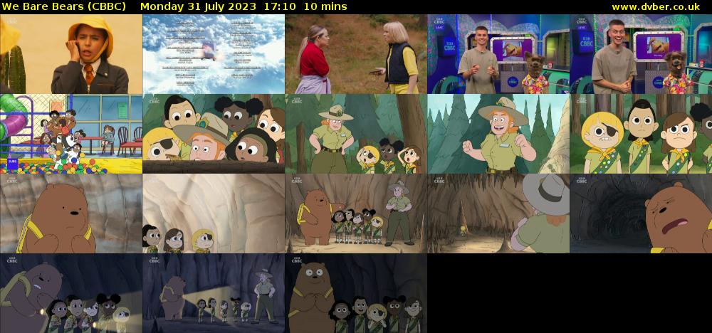 We Bare Bears (CBBC) Monday 31 July 2023 17:10 - 17:20