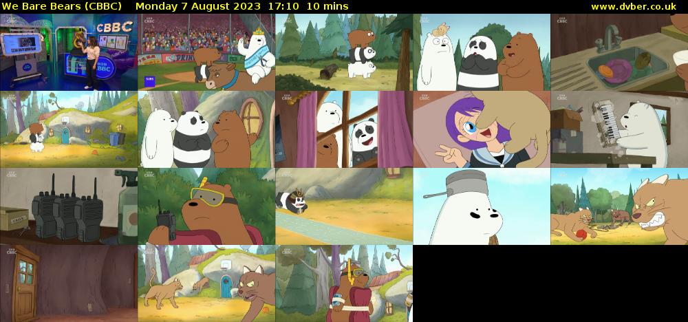 We Bare Bears (CBBC) Monday 7 August 2023 17:10 - 17:20
