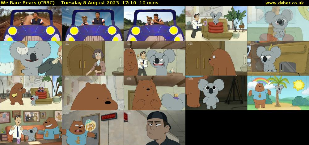 We Bare Bears (CBBC) Tuesday 8 August 2023 17:10 - 17:20