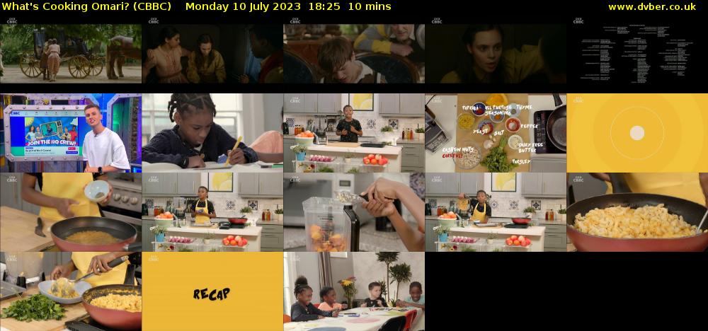 What's Cooking Omari? (CBBC) Monday 10 July 2023 18:25 - 18:35