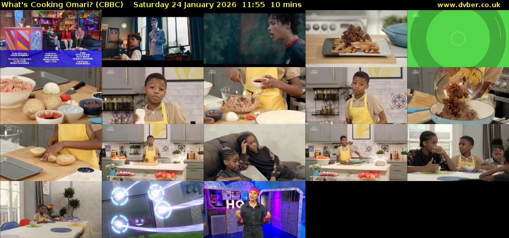 What's Cooking Omari? (CBBC) Saturday 24 January 2026 11:55 - 12:05