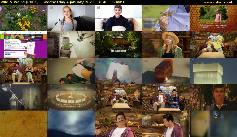 Wild & Weird (CBBC) Wednesday 4 January 2023 10:40 - 10:55
