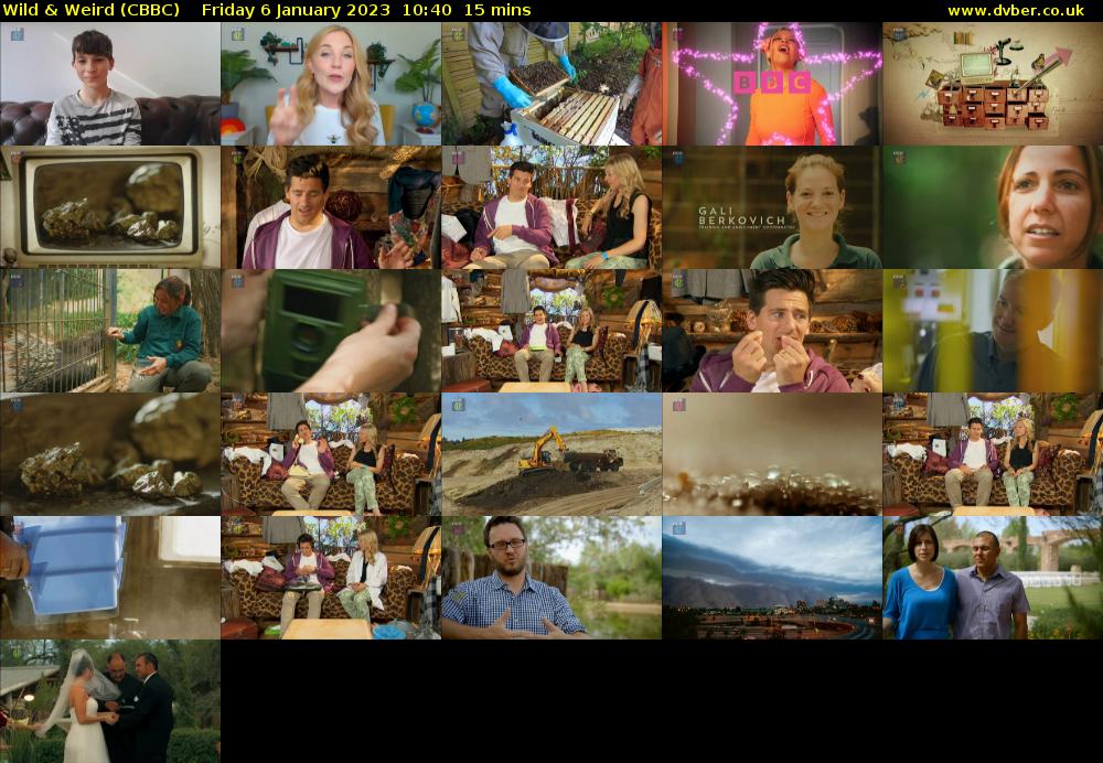 Wild & Weird (CBBC) Friday 6 January 2023 10:40 - 10:55