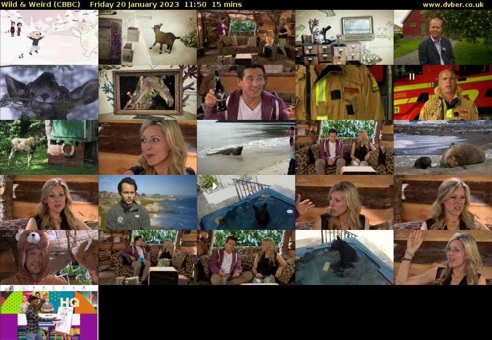 Wild & Weird (CBBC) Friday 20 January 2023 11:50 - 12:05