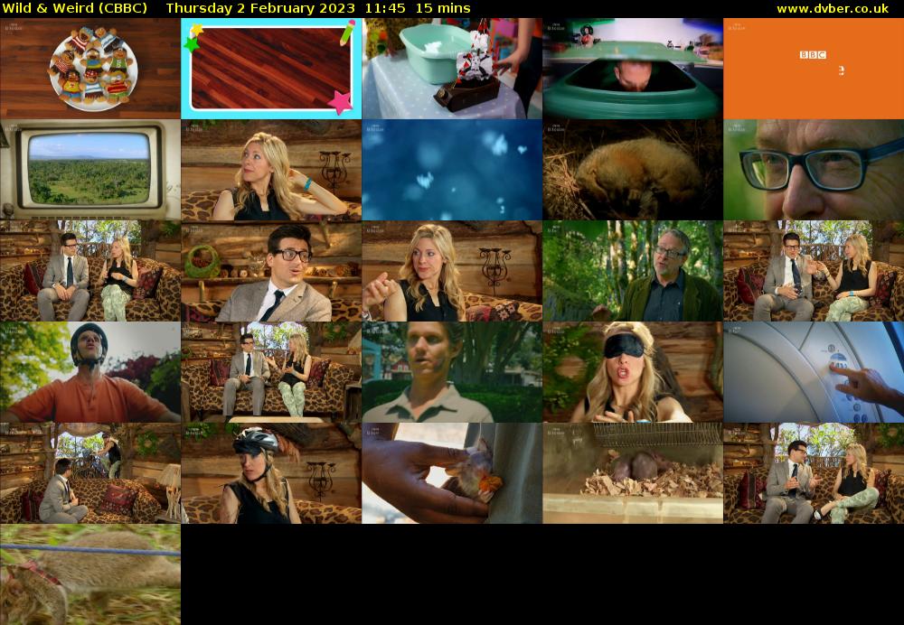 Wild & Weird (CBBC) Thursday 2 February 2023 11:45 - 12:00