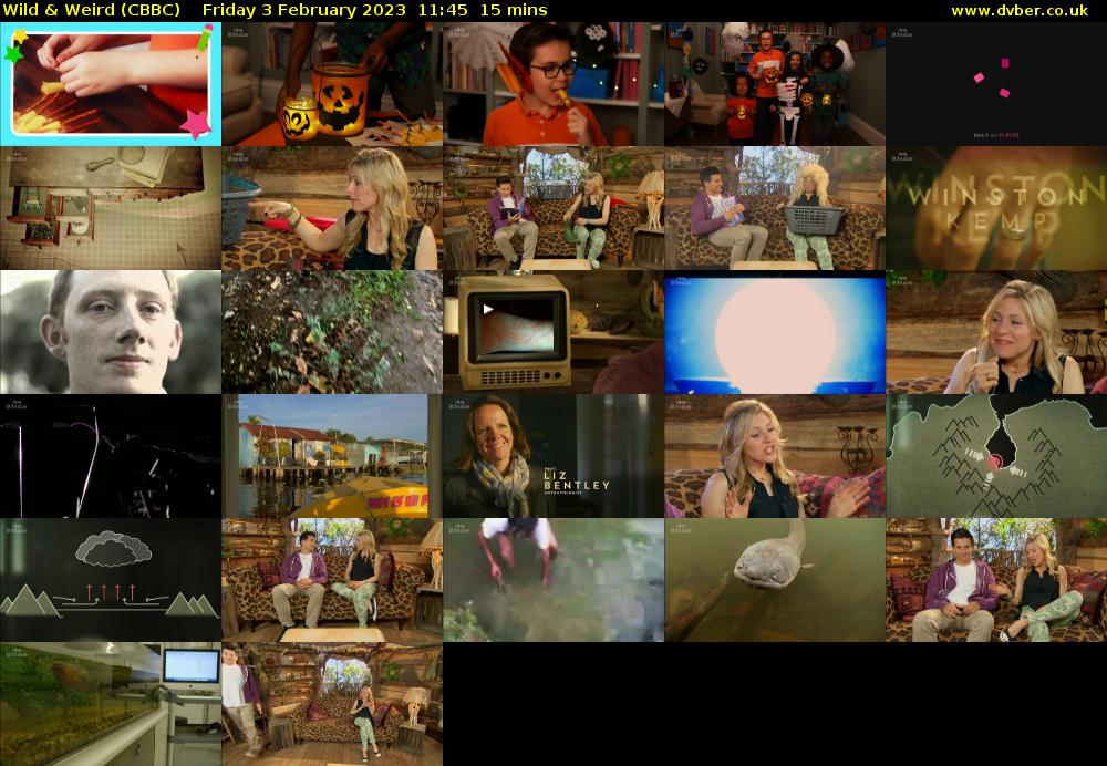 Wild & Weird (CBBC) Friday 3 February 2023 11:45 - 12:00