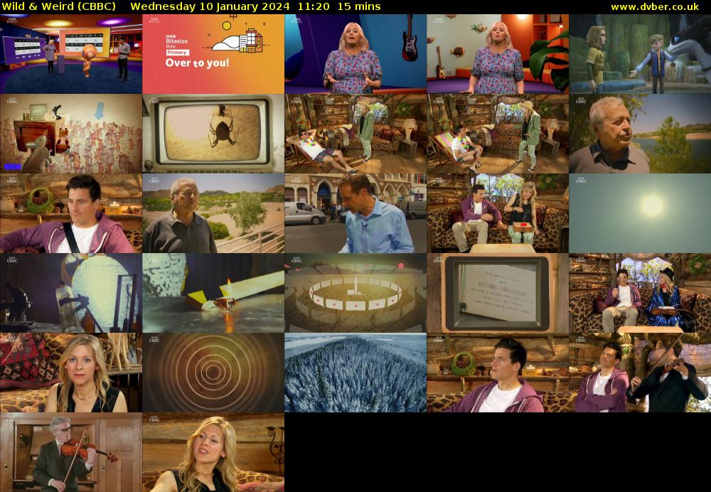 Wild & Weird (CBBC) Wednesday 10 January 2024 11:20 - 11:35