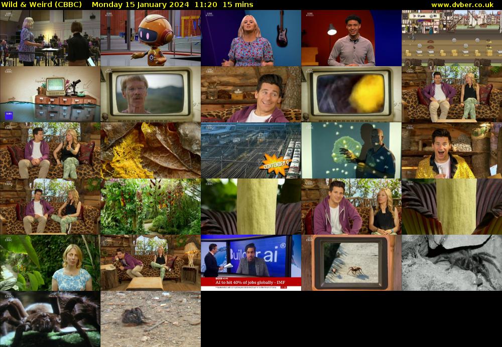 Wild & Weird (CBBC) Monday 15 January 2024 11:20 - 11:35