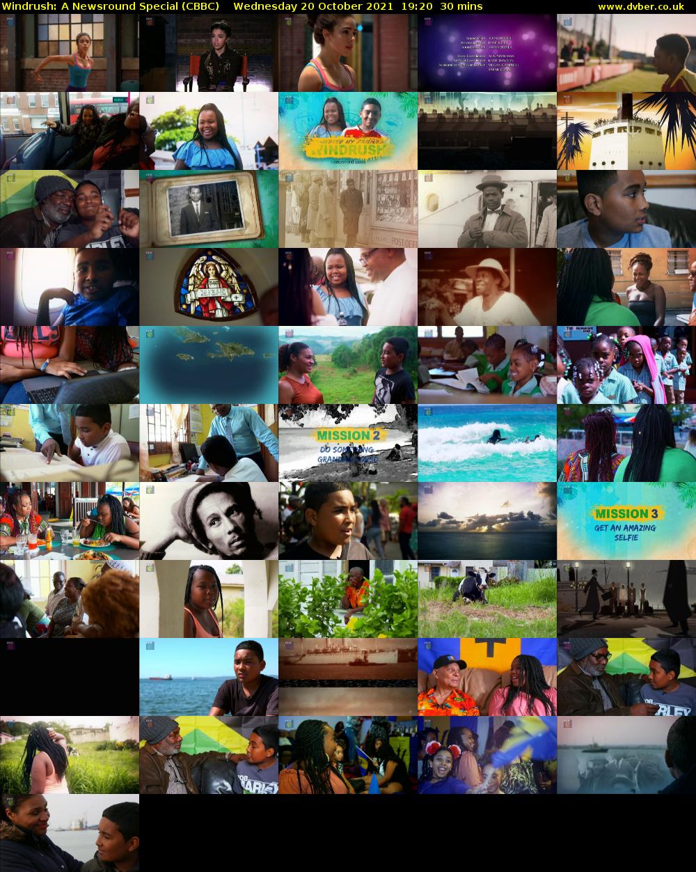 Windrush: A Newsround Special (CBBC) Wednesday 20 October 2021 19:20 - 19:50