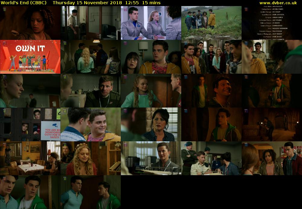 World's End (CBBC) Thursday 15 November 2018 12:55 - 13:10