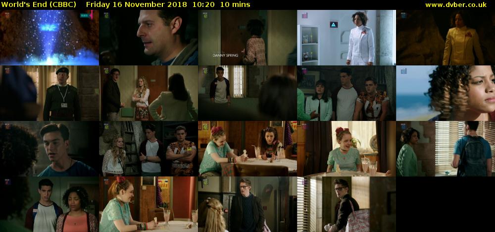 World's End (CBBC) Friday 16 November 2018 10:20 - 10:30