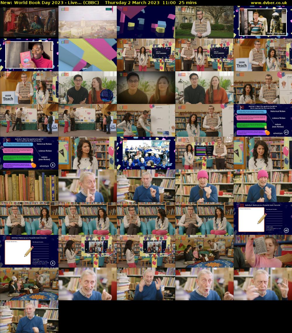 World Book Day 2023 - Live... (CBBC) Thursday 2 March 2023 11:00 - 11:25