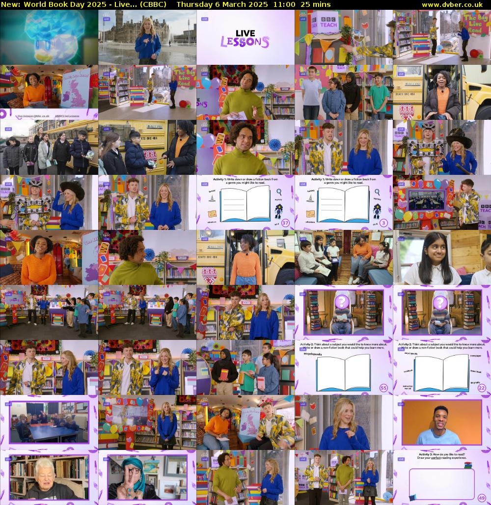 World Book Day 2025 - Live... (CBBC) Thursday 6 March 2025 11:00 - 11:25