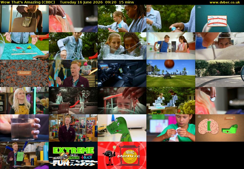 Wow That's Amazing (CBBC) Tuesday 16 June 2026 09:20 - 09:35
