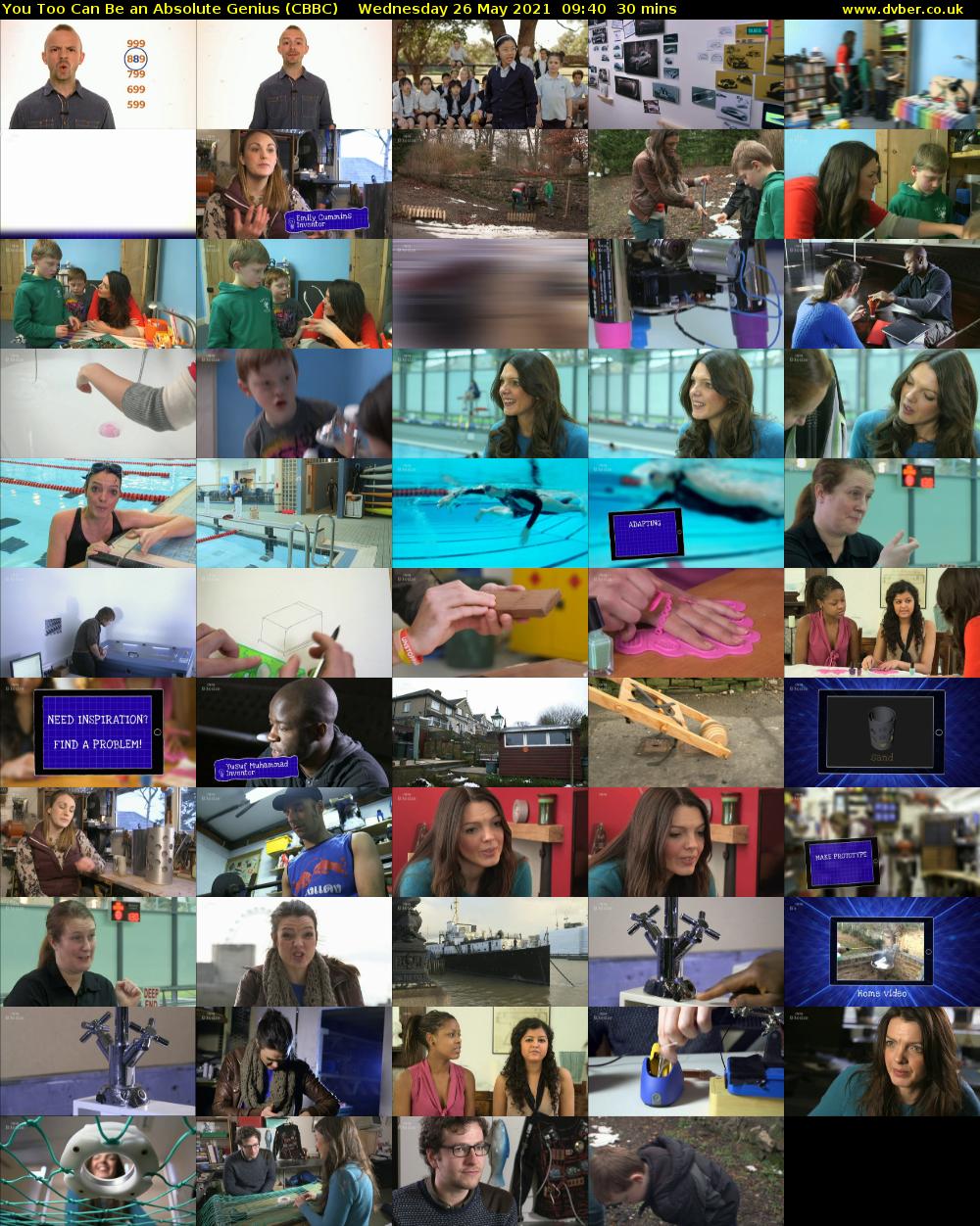 You Too Can Be an Absolute Genius (CBBC) Wednesday 26 May 2021 09:40 - 10:10