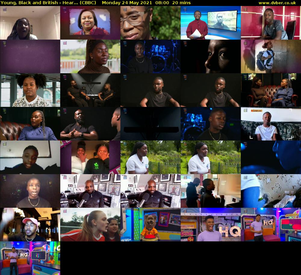 Young, Black and British - Hear... (CBBC) Monday 24 May 2021 08:00 - 08:20