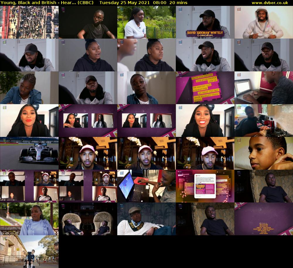 Young, Black and British - Hear... (CBBC) Tuesday 25 May 2021 08:00 - 08:20